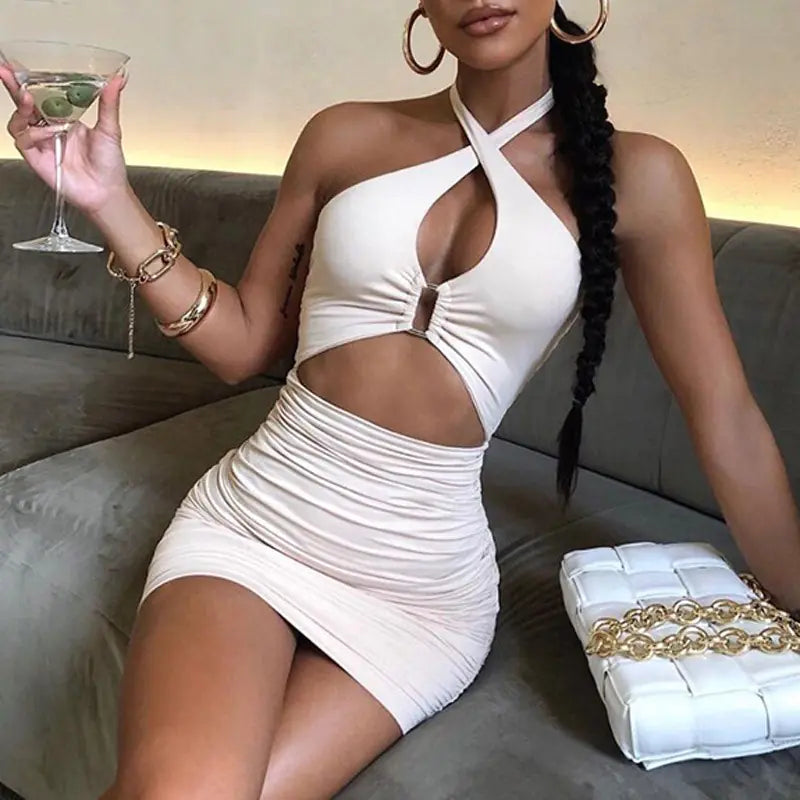 2021 Summer Women's Backless Bodycon Dress