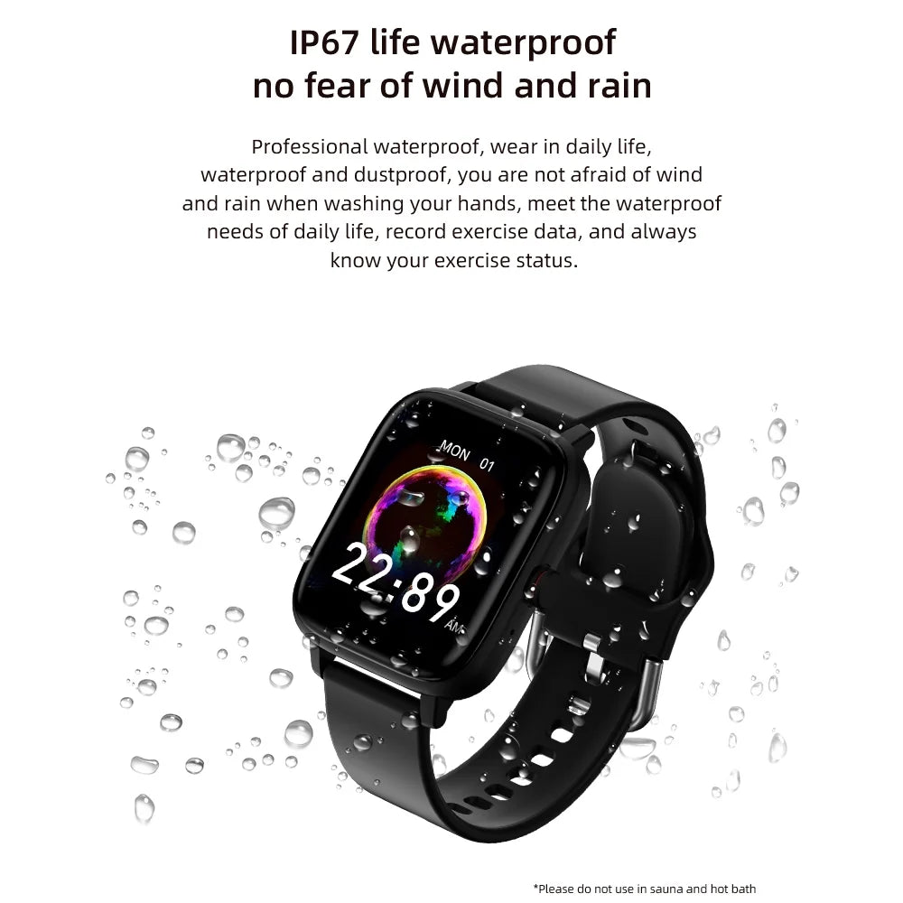 Smartwatch for Women, 1.69“ Smart Watch for Android/Iphone, Make/Receive Calls/Message Alerts/Ip67 Waterproof Outdoor Fitness Tracker Smartwatch (Gold/Pink)
